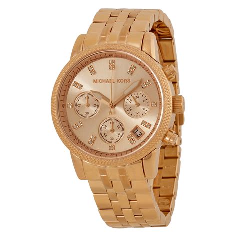 michael kors limited edition rose gold watch|Michael Kors ritz chronograph.